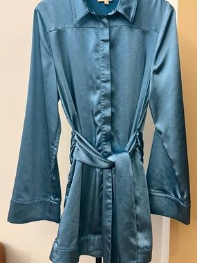Camila Coelho - Priscilla - Blue Satin Dress